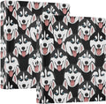3 Ring Binder 1.5 in Recipe Binders Cute Husky Dog | Decorative Client Records with Clip 3 Clear Interior Pockets for 200 Sheets Letter-Size(11" x 8.5") Paper PVC Cover Folder