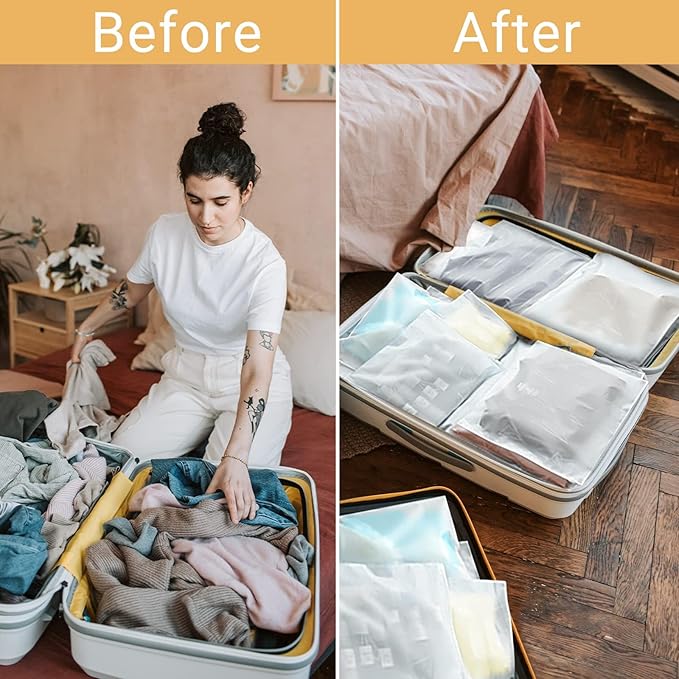Svaldo Swimsuit Bags, 25 Pack 8x10 inch Shirt Bags for Small Business, Plastic Bags for Clothes, Bikini, Underwear, Makeups, Resealable Ziplock Packaging Bags, Storage Bags with Zipper, 3 Mil