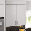Furinno Shaker Wall Kitchen Cabinet 2-Doors-2 Shelves, Ready to Assemble, 12 D x 33 W x 36 H, White
