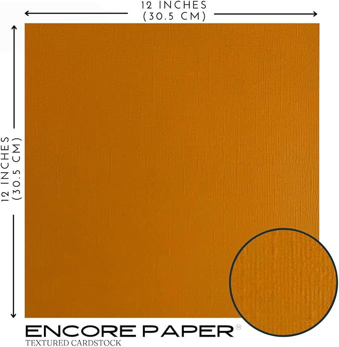 Butternut—12x12 Textured Cardstock | 80lb Textured Orange Scrapbook Paper | Premium Cardstock for Cricut Cutting | 25 Sheets