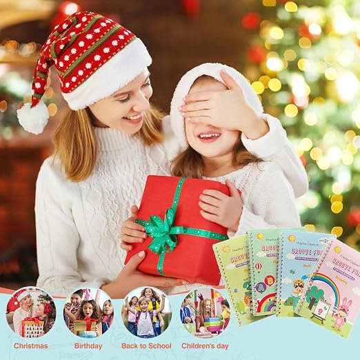 AALGO Handwriting Book Practice for Kids,Reusable Grooved Handwriting Books
