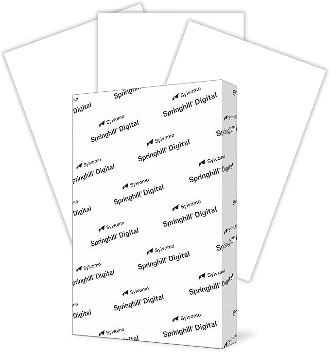 Springhill White 11” x 17” Cardstock Paper, 67lb Vellum Bristol, 147gsm, 250 Sheets (1 Ream) – Premium Lightweight Cardstock, Vellum Printer Paper with Textured Finish – 016004R