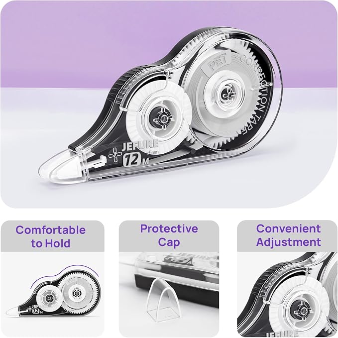4 Pcs Correction Tape, 39.37 Ft White Wrong Out Tear-Resistant