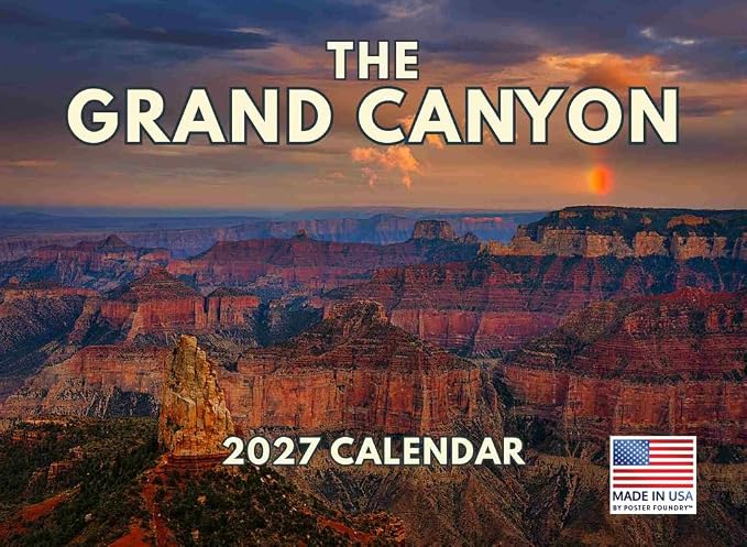 Grand Canyon Calendar 2027 Arizona Monthly Wall Calender 12 Month