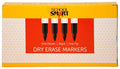 School Smart Dry Erase Pen Style Marker, Fine Tip, Black, Pack of 12 - BY1076-12BLACK