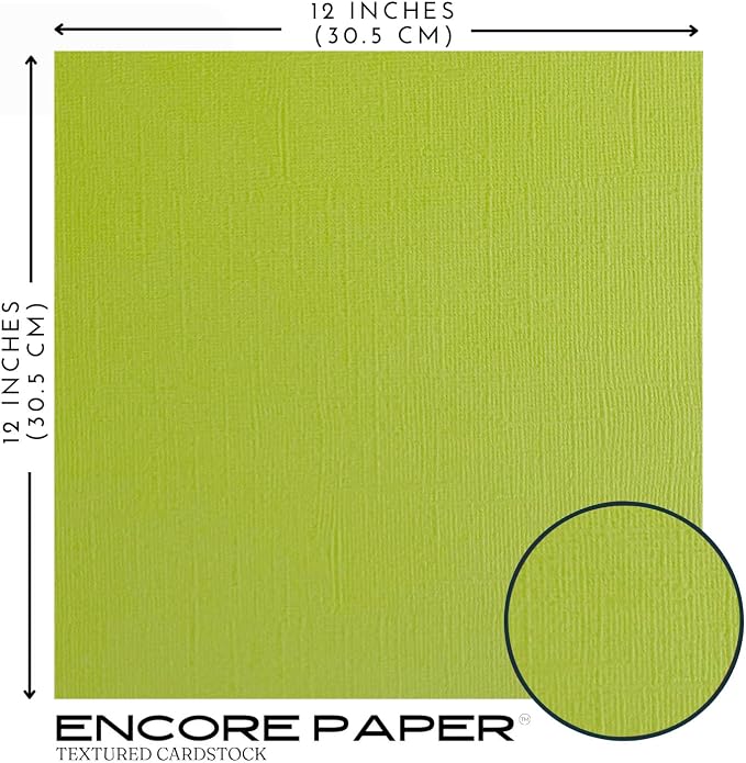 Chartreuse—12x12 Textured Cardstock | 80lb Textured Green Scrapbook Paper | Premium Cardstock for Cricut Cutting | 25 Sheets