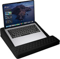 Adjustable Lap Desk with Wrist Rest, Reversible Laptop Stand | Cooling Grip Surface, Fits up to 17'' Laptop, Portable Lap Desk with Pillow Cushion, Computer Tray for Home Office, Black