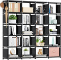 Mavivegue 20 Cube Book Shelf, Storage Organizer, Large DIY Bookcase, Metal Cube Bookshelf, Cubbies Closet Storage Organizer Shelves for Bedroom,Living Room,Home,Office