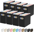 Oterri Cardboard File Organizer Box for Hanging File Folders Letter Size,File Box for Computer Desk,File Cabinet,Working Home,Office,Classroom (Black, Letter Size - 8 Packs)