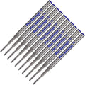10 Pack, Pen Savings Ballpoint Pen Refills Compatible with Montblanc Twist Style Ballpoint Pens, Medium Point (Bulk Packed) (Blue)