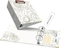 Ospelelf Mini 3 Ring Binder 2 Inch for 5.5" x 8.5" With 5 Tab Dividers, File Folder Labels and Low Profile Clipboards - Cute Tarot Cards Binder for School and Office Supplies