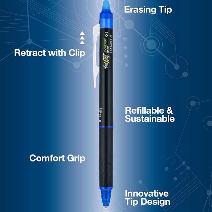 Pilot Pens, Extra Fine Point 0.5 mm, Pack of 12, Blue Ink