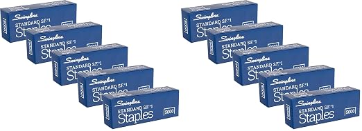 Swingline Staples,Standard Staples for Desktop Staplers,1/4" Length,210/Strip,5000/Box (35101),(Pack of 10)