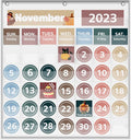 Boczif Monthly Classroom Calendar Pocket Chart (White)