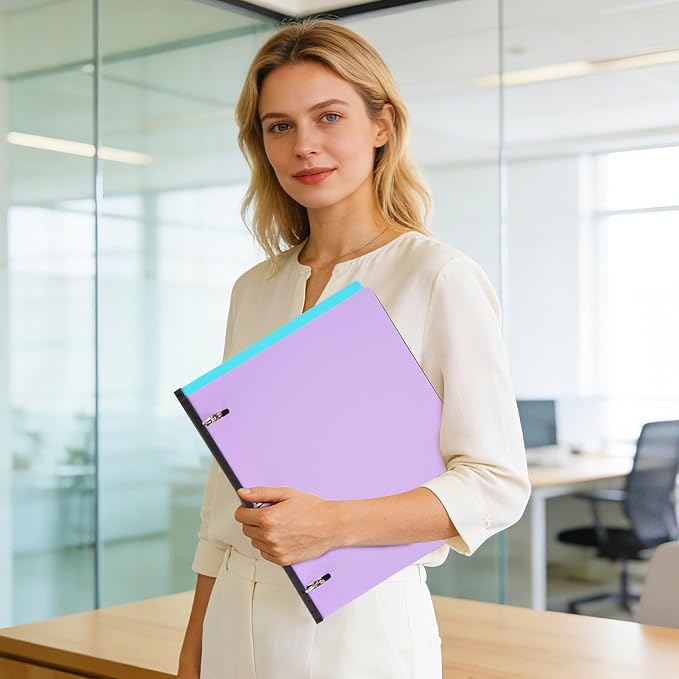 WOT I 12-Pack 1 Inch Telescoping 3 Ring Binder, Expandable Flexible Binder - Patented Design for Easy Portability, Holds 8.5"x11" Paper, Perfect for School, Office&Home Organization