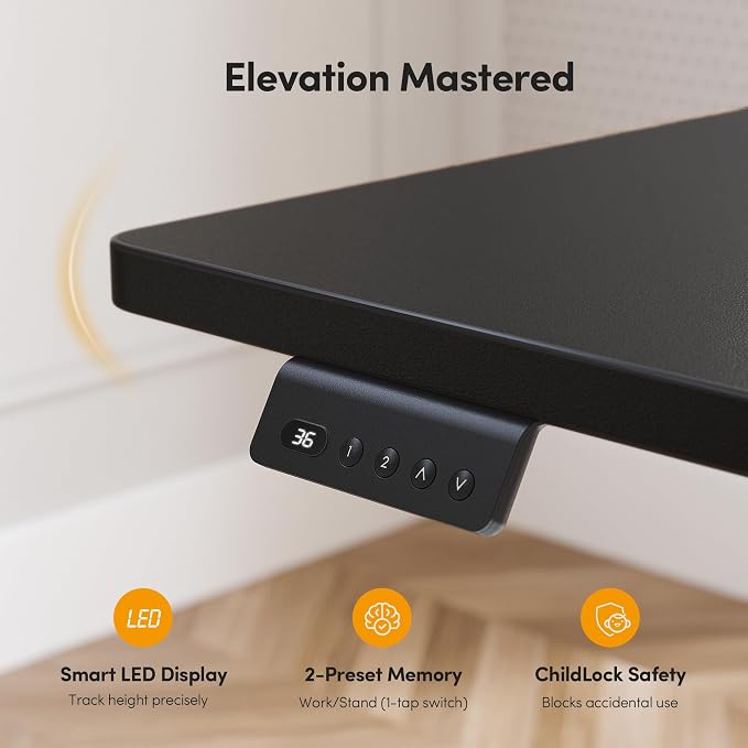 CubiCubi 75“ x 63" L Shaped Standing Desk Adjustable Height, Electric Corner Desk, Sit Stand Home Office Desk with Splice Board, Black