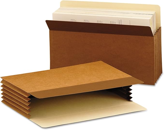 Smead Easy Grip® File Pocket, Straight-Cut Tab, 5-1/4" Expansion, Legal Size, Redrope, 10 per Box (73211)