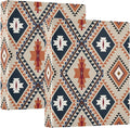 Western Geometric Ethnic Striped 1.5 Inch Binders 3 Ring for Letter Size Holds 200 Sheets Notebook Binder with Clipboard for Women or Men