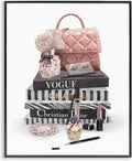 Fashion Bookstack Glam Still Life, 16 x 20 Inch Framed Giclée Print | Stupell Industries · By Ziwei Li · Ready to hang · Chic decor for bedroom · office · or living room · Made in USA