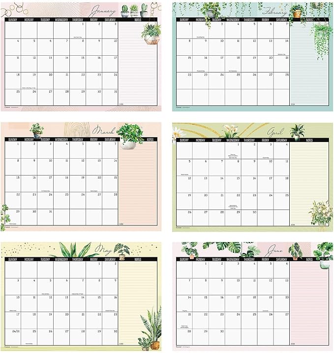 Current 2026-2027 Plants Desk Calendar Pad, 11-Inch x 16-1/4-Inch Size, Large 24-Month Bookstore-Quality Calendars for Kitchen & Office