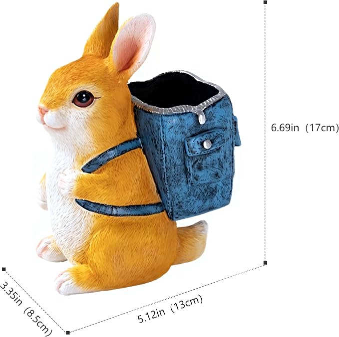 Funny Bunny Pen Holder, Pencil Holder for Desk, Bunny Gifts for Women Men, Cute Desk Pen Organizer for Home Office School Decoration