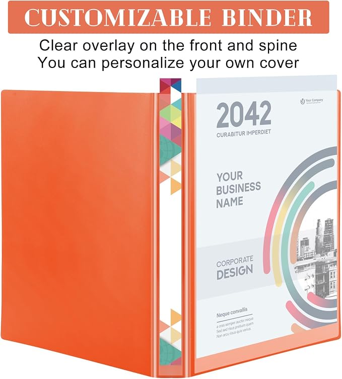 Fulmoon 12 Pcs 1 Inch 3 Ring Binders with 2 Interior Pockets Fits Letter Size Paper 8.5'' x 11'', Clear View 1-inch Three Ring Binders for School Office Business Supplies(Colorful)