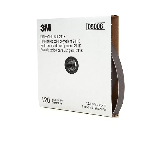 3M Utility Cloth Roll, 211K, 320 J-Weight, 1 in x 50 yd, Full-Flex | ASO