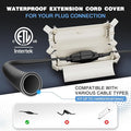 Flemoon [3 Pack] Outdoor Extension Cord Safety Cover with Waterproof Seal, Weatherproof Electrical Connection Box for Outdoor Outlet, Plug, Socket, Halloween, Christmas Holiday Decoration Light, White