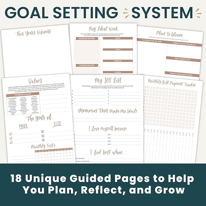 bloom daily planners 2027 Planner for Women (8.5" x 11") - Weekly & Monthly Calendar Year (January to December) Softcover Agenda Book Organizer with Stickers & Stencil - Bows