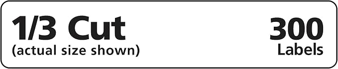 Avery Mini-Sheets File Folder Labels, Permanent Adhesive, Matte White, 2/3" x 3-7/16", 300 Labels (2181) (Pack of 2)