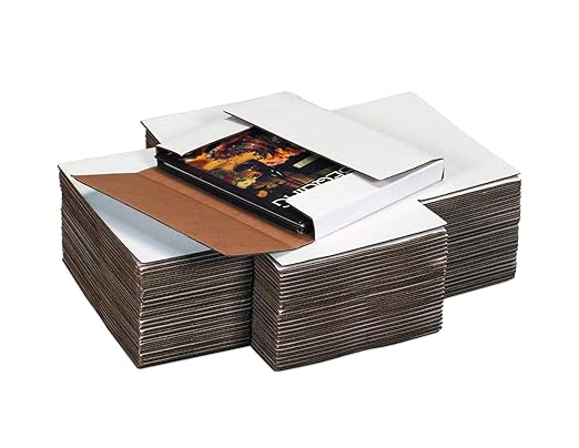 Tape Logic TLM1BKXL Easy-Fold Mailers, 11 1/8" x 8 5/8" x 4", White (Pack of 50)