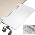 Desk Extender Tray, 24" x 12", with Laptop Holder, Medium, White | Desk Extension, Clamp on Desk Shelf, Clamp On Keyboard Tray for Office and Home, Workstation Organizer