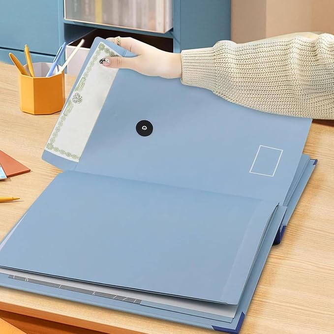 Document Organizer, Emergency Document Organizer - Veleron Life Organizer for Important Papers, Emergency Binder, Birth Certificates, Social Security Cards, Passports, Photos, and Letters