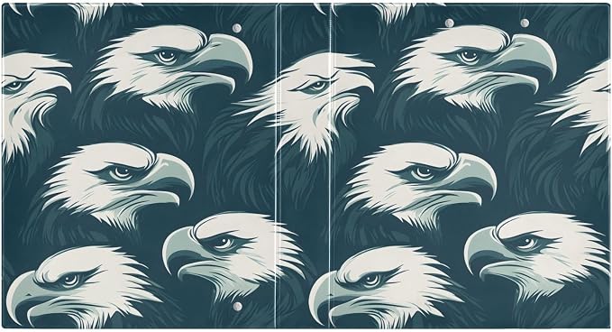 3 Ring Binder Eagles Head 1.5" Round Ring Binders View Binder with 200 Sheet for Kids School Supplies Women Men Office, 1 Pack