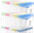 11-Hole Binder Pockets, Fits Letter/A4 Size for 2/3/4 Ring Binder, 20 Pack | Plastic Expanding File Folders with Label & Hook-Loop Closure, 200-Sheet Capacity, Suitable for Home, Office, School