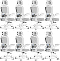 TRALT Office Chair Ergonomic Desk Chair - Gaming Chair with Lumbar Support (8, White) | 330 LBS Home Office Desk Chairs with Headrest, Reading Chair with Flip-up Armrests, Comfortable Computer Chairs (8, White)