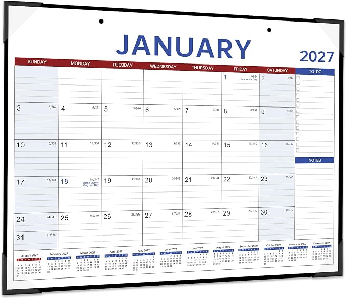 2027 Calendar - 2027 Desk Calendar, 22" x 17", Jan.2027 - Dec.2027