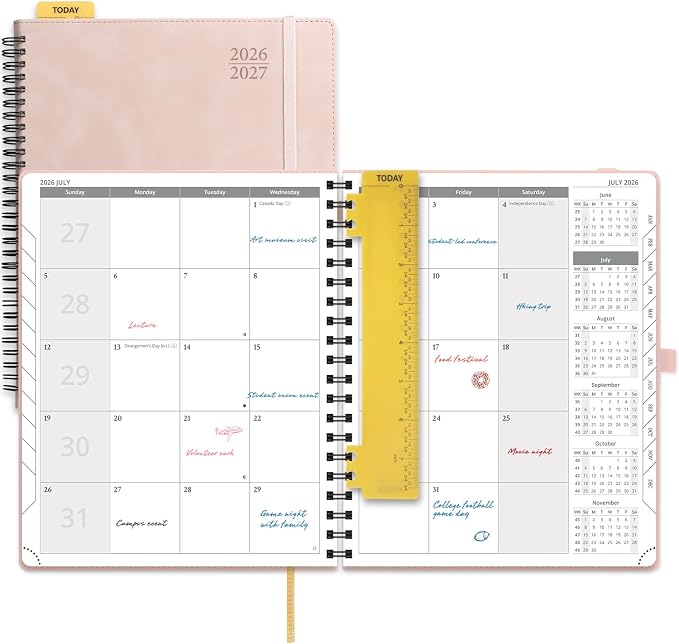 POPRUN 2026-2027 Monthly Planner, Large 8.5" x 10.5", 18 Month Calendar