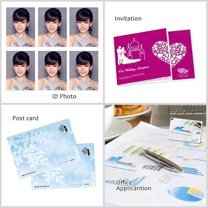 Uinkit 120 Sheets Presentation Paper Matte 8.5x11 Inkjet 48lb 180gsm Single Side Printable Photo for All Dye Ink Inkjet Printers