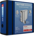 Staples Better 5-Inch D-Ring View Binder, Blue, Reinforced Spine | Extra-large capacity binder for archiving everyday office documents.