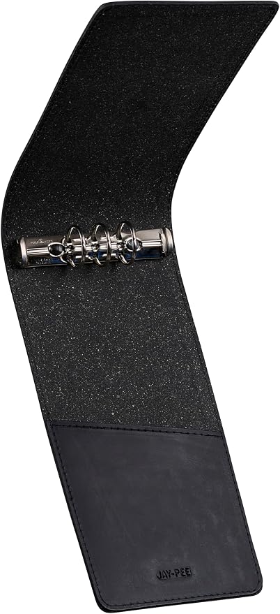 JAY-PEE NYPD Memo Book Note Pad Cover NYC Regulation Style Memo Binder | 3 Heavy Metal Rings. Includes 1 Large Size Note Pad 4" x 8 1/2" Made of Full Grain Black Leather. From JAY-PEE