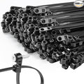 MasiStranth 1000 PCS 10 inch Black Zip Ties with Screw Hole 70lbs Mountable head Cable Ties Straps Multipurpose Heavy Duty Nylon Cable Zip Ties with Screw Mounting Hole