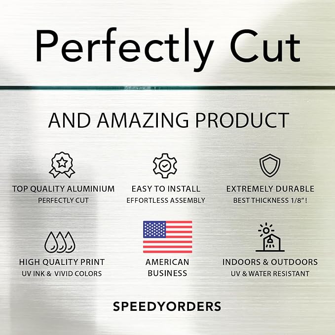 Custom Metal Signs, Personalized Aluminum, Customized Safety, Business Signs, Waterproof Outdoor, White Aluminum (Logo, 36x24 In)