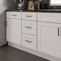 Furinno Shaker Drawer Base Kitchen Cabinet with 3-Drawers, Ready to Assemble, 24 D x 15 W x 34.5 H, White