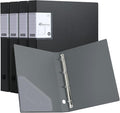 4 Ring Binders,4 Pack D Ring Binder A4 for School, Office(Black)