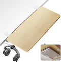Desk Extender Tray, 28" x 12", with Laptop Holder, Large, Wood | Desk Extension, Clamp on Desk Shelf, Clamp On Keyboard Tray for Office and Home, Workstation Organizer