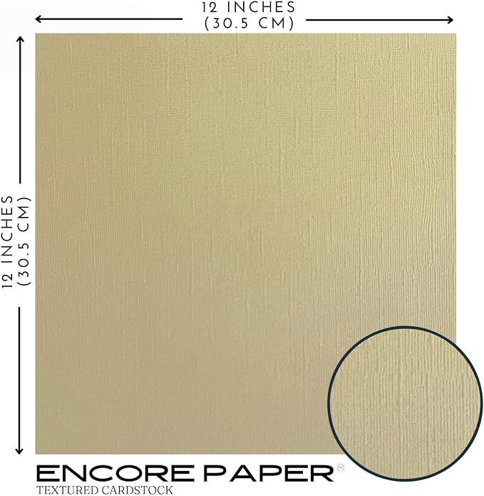 Straw Hat—12x12 Textured Cardstock | 80lb Textured Tan Scrapbook Paper | Premium Cardstock for Cricut Cutting | 25 Sheets