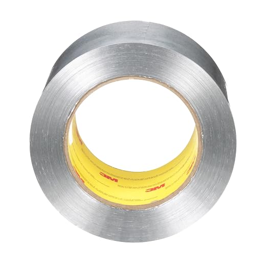 3M Aluminum Foil Tape 425, Silver, 3 1/2 in x 60 yd, 4.6 mil, 1 Roll