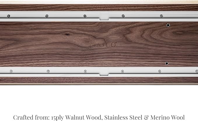 Raico Desk Cockpit Shelf Monitor Stand System Dual Screen Setup Wood Large Desk Accessory Organizer Unit (Walnut, Full Length v2 | 45.7 Inches)