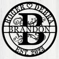 Custom Metal Monogram, Personalized Last Name Décor, Custom Name Signs with Metal Art, Anniversary, Wedding Gift